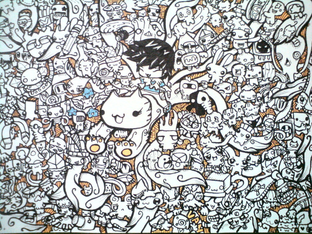 Doodle Art Wallpapers WallpaperSafari Card From User Mrfaza267