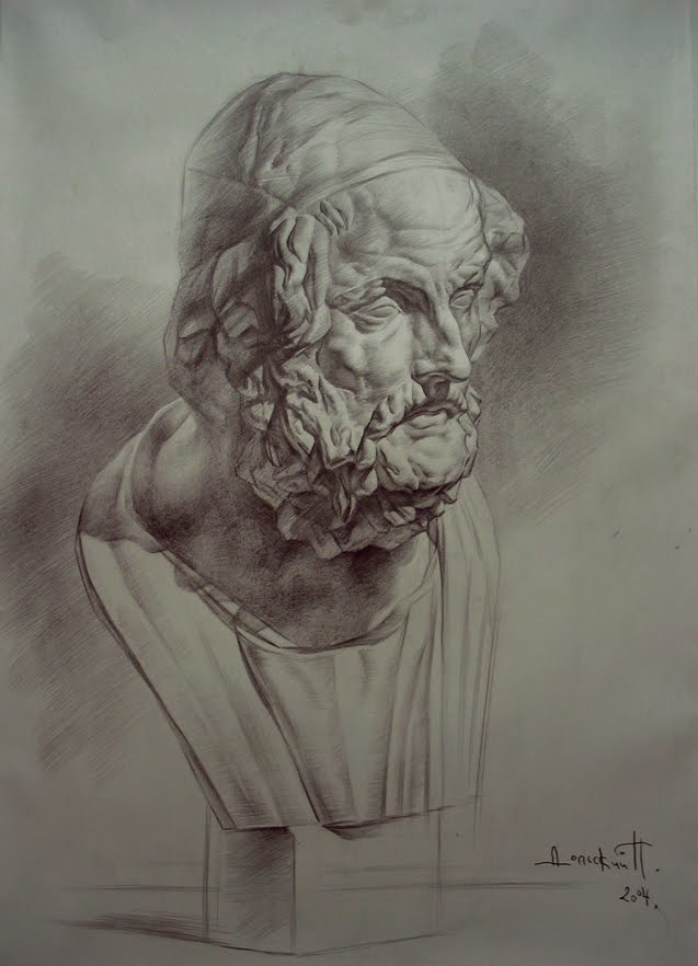рисунок головы сократа фото