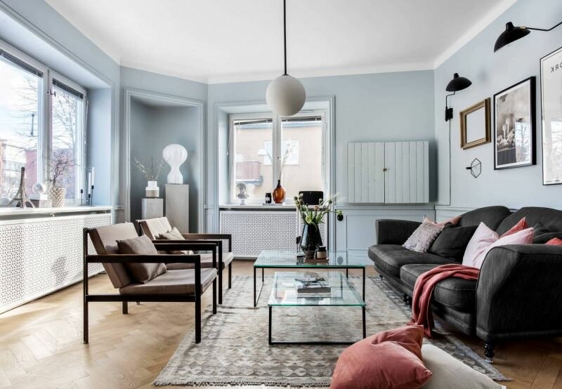 интерьер гостиной 2019 скандинавский стиль фото
