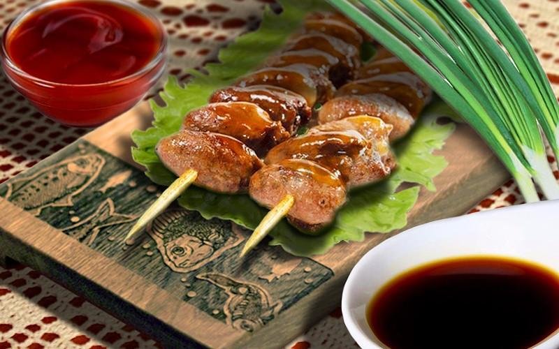 шашлык из куриных сердечек фото