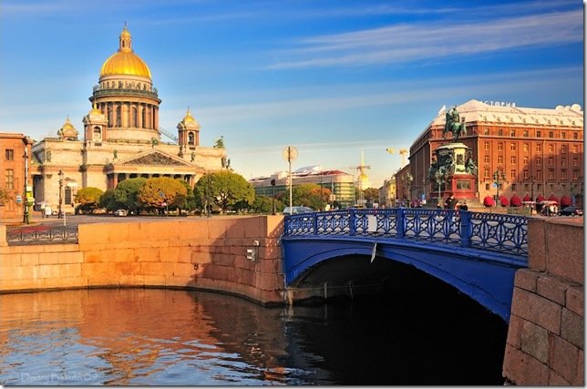 синий мост в санкт петербурге фото
