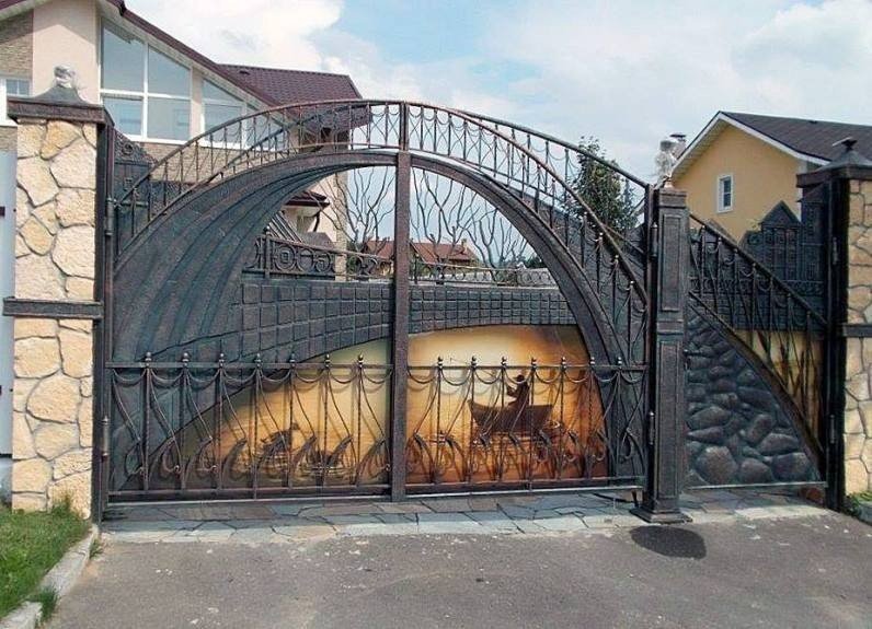 кованый ворота фото