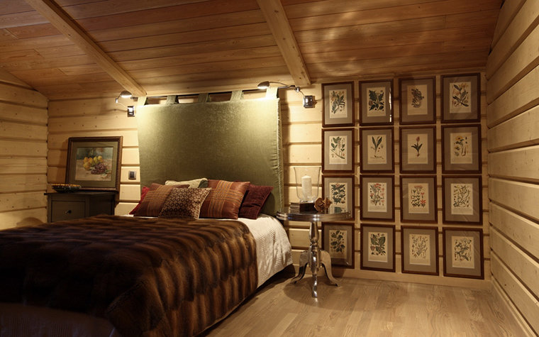 стены в стиле шале фото