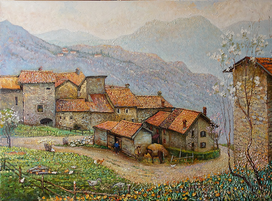 итальянская деревня картина фото
