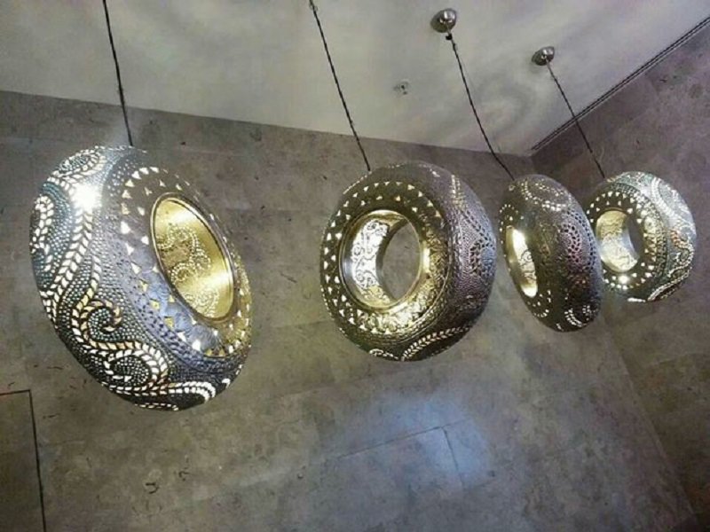 поделки из старых шин фото
