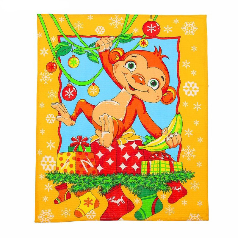вафельное полотенце обезьянки фото
