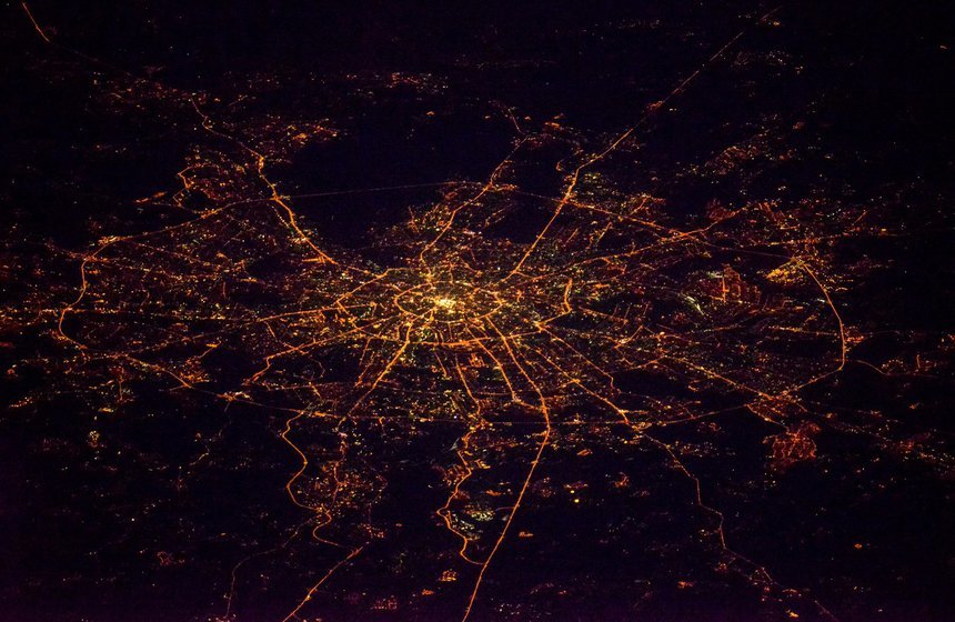 ночная россия из космоса фото