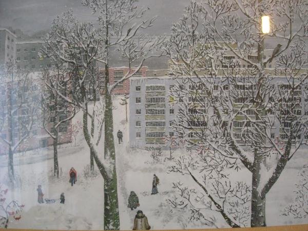 картина городской пейзаж фото