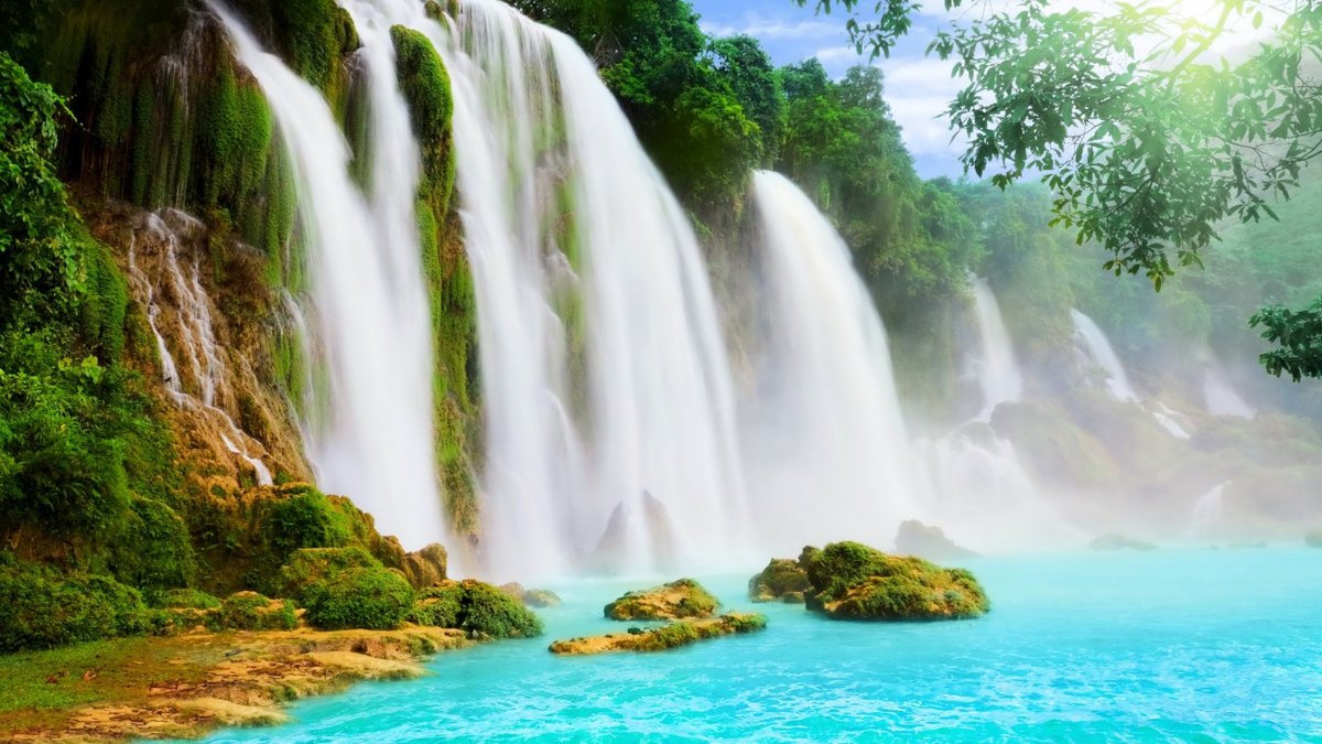 природа водопад фото