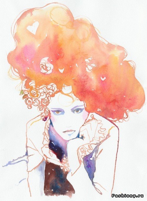 фэшн иллюстрации акварелью фото