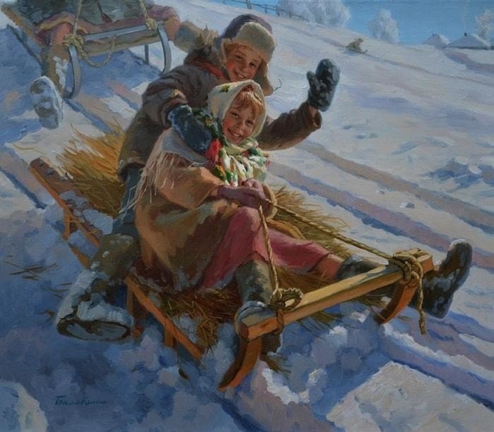 художник балакшин евгений зимние катания фото