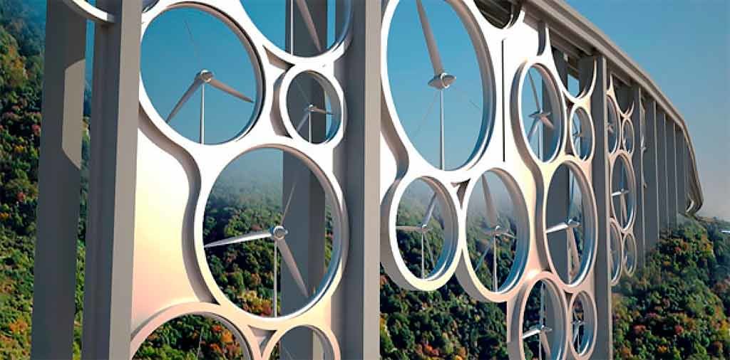 wind solar – солнечно-ветряная электростанция на мосту фото