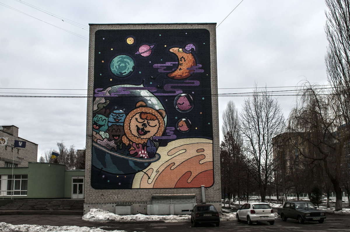 граффити космос фото