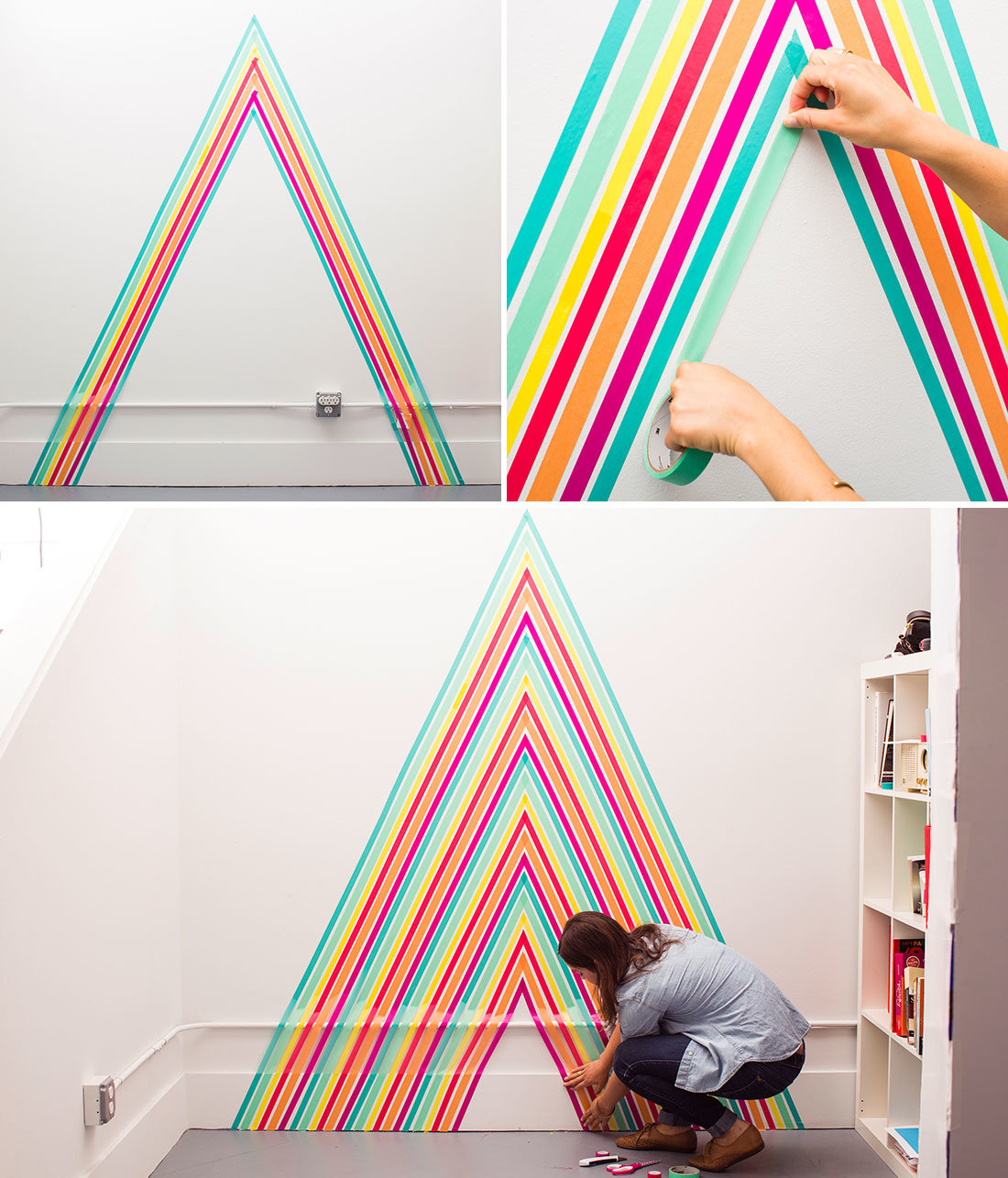 DIY Washi Tape Wallpaper