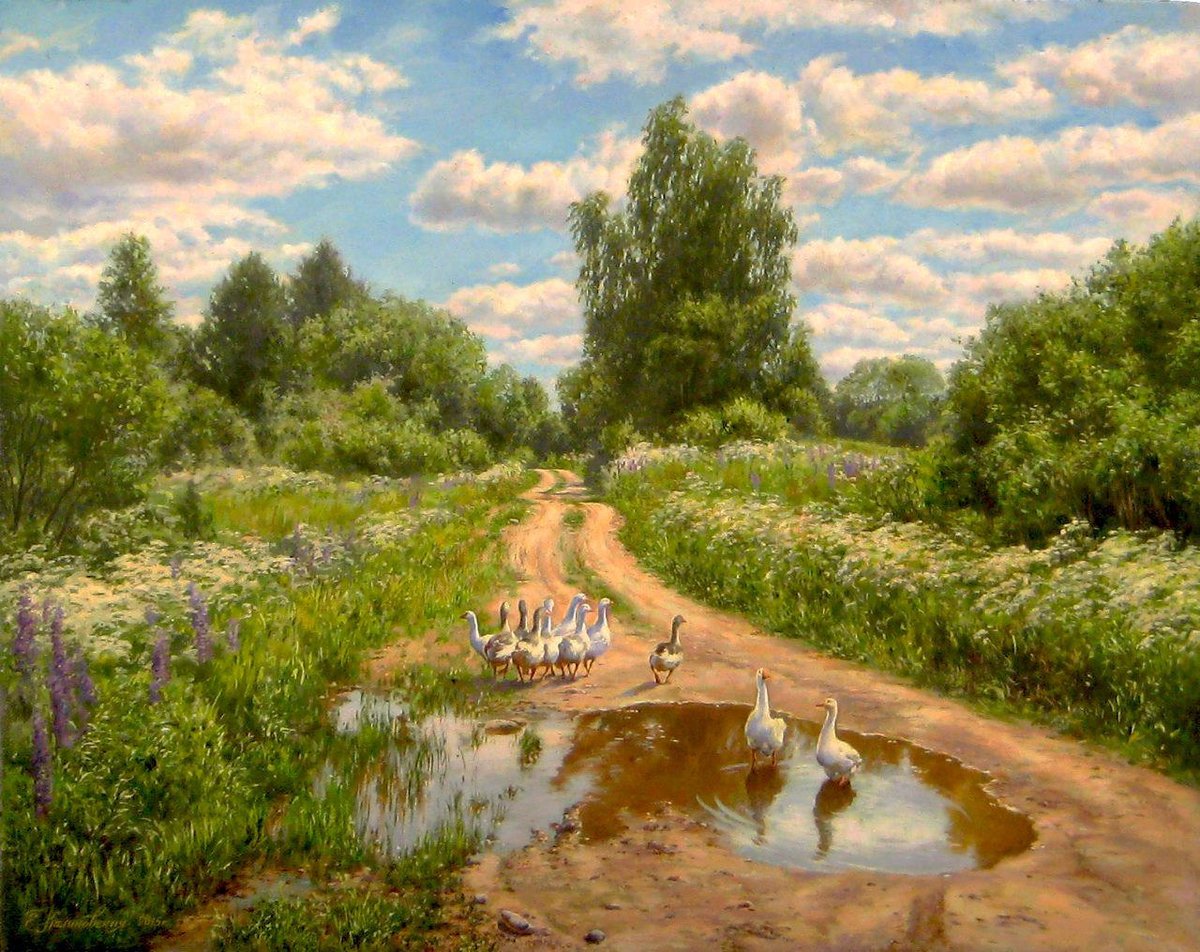 художник екатерина калиновская картины деревня фото