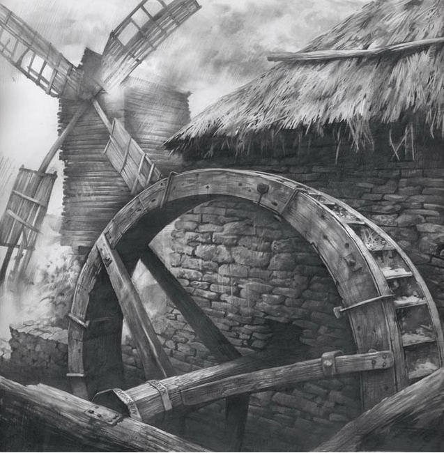 водяная мельница фото