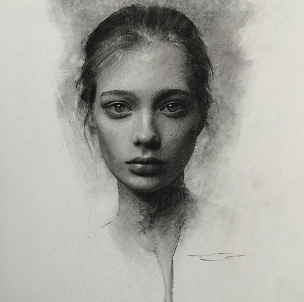 casey baugh портреты углем фото