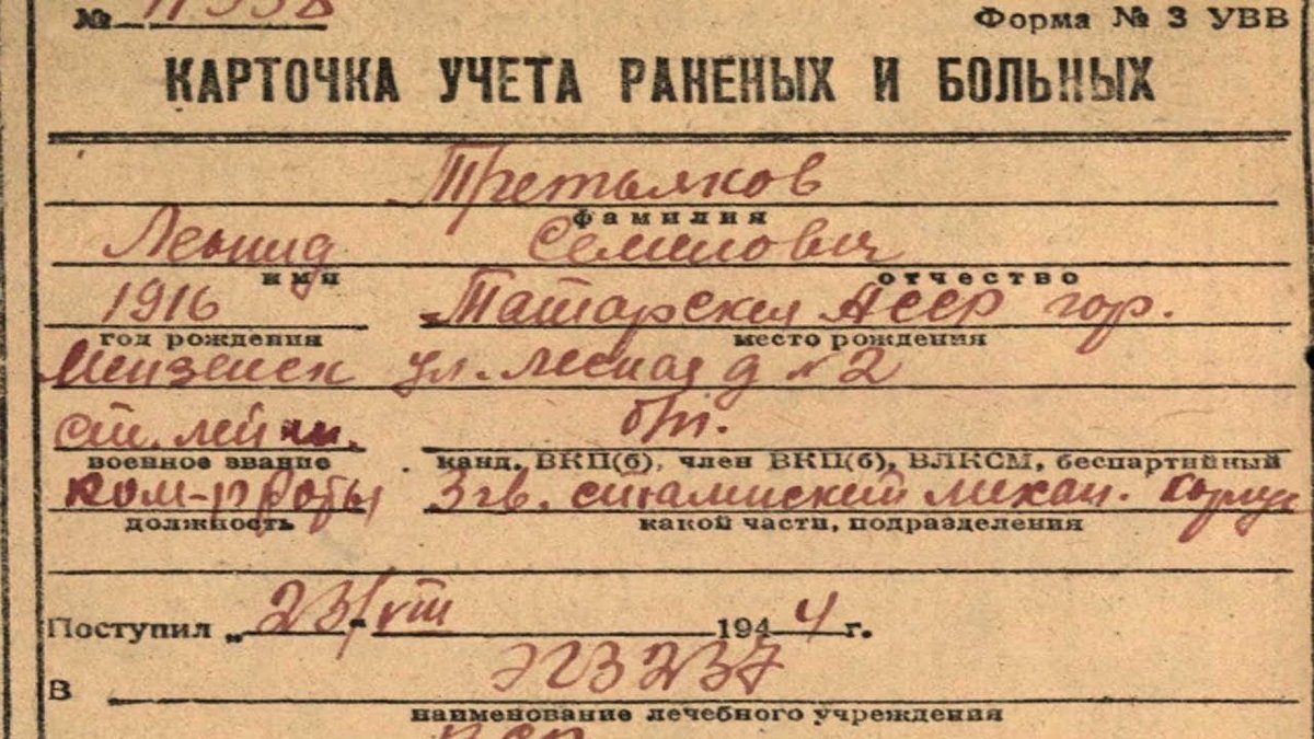 учетная карточка фото
