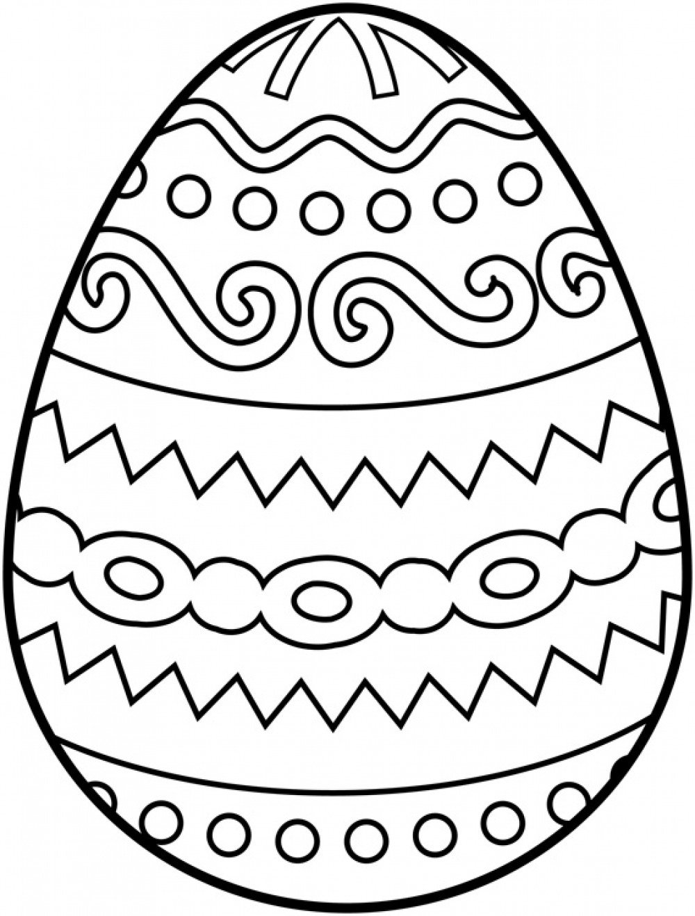 Раскраска Пасхальные Яйца Распечатать