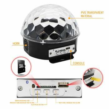 диско шар magic ball light mp3 с флешкой и пультом цветомузыка фото