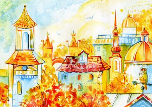 солнечный город рисунок фото