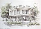 современное здание карандашом фото