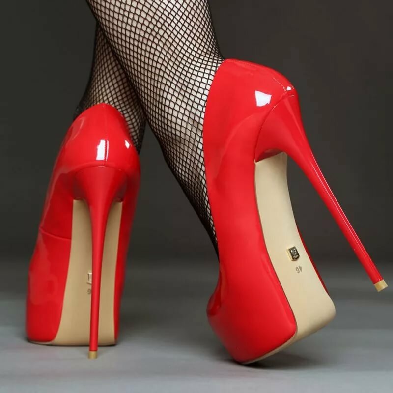 Red with black sexy shoe