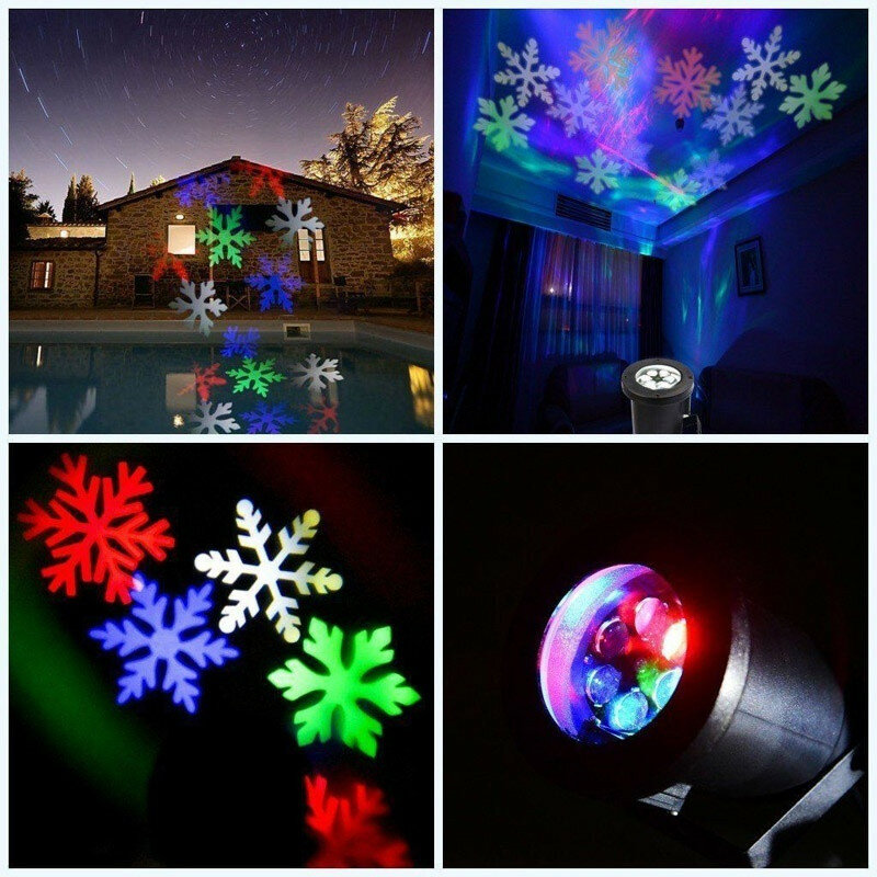 лазерный проектор snowflake light фото