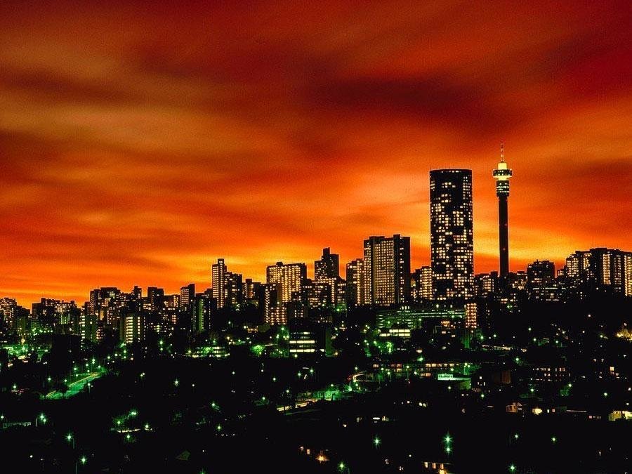 огни ночного города фото