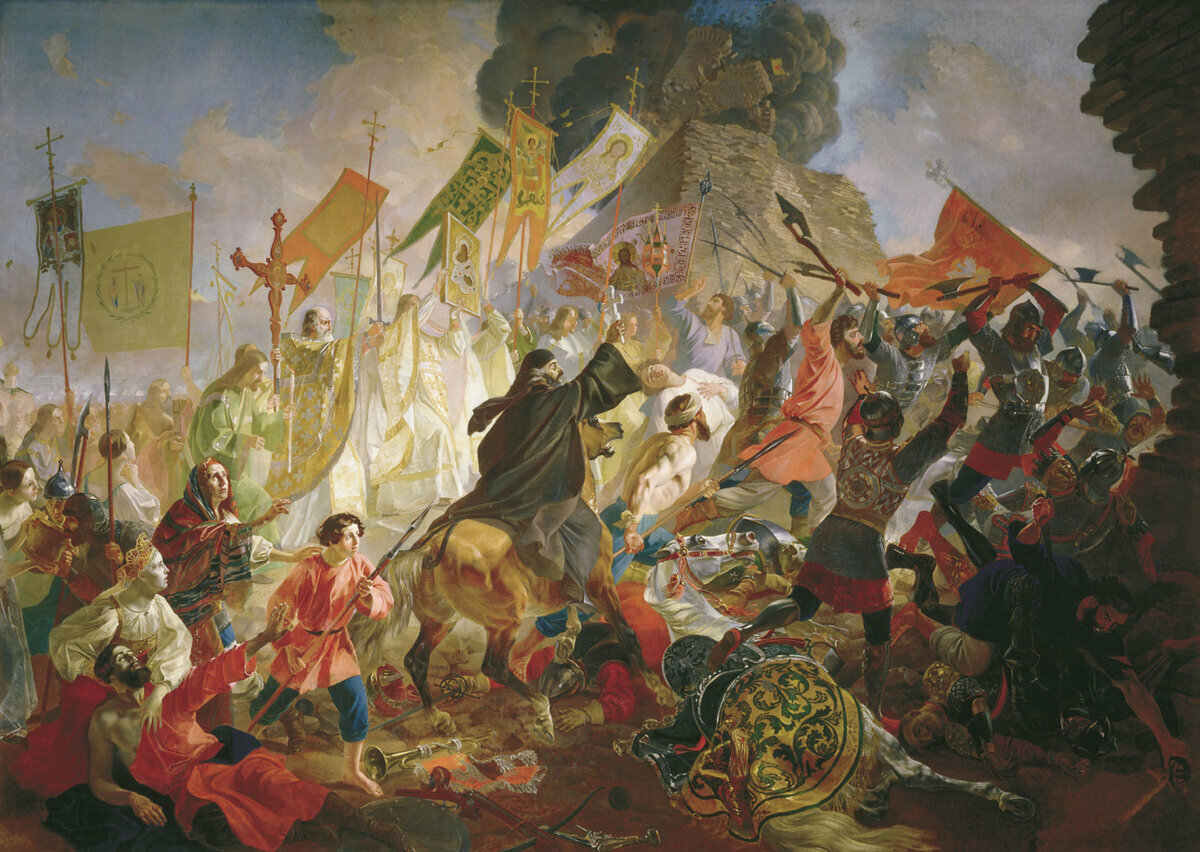 брюллов осада пскова польским королем стефаном баторием в 1581 году фото