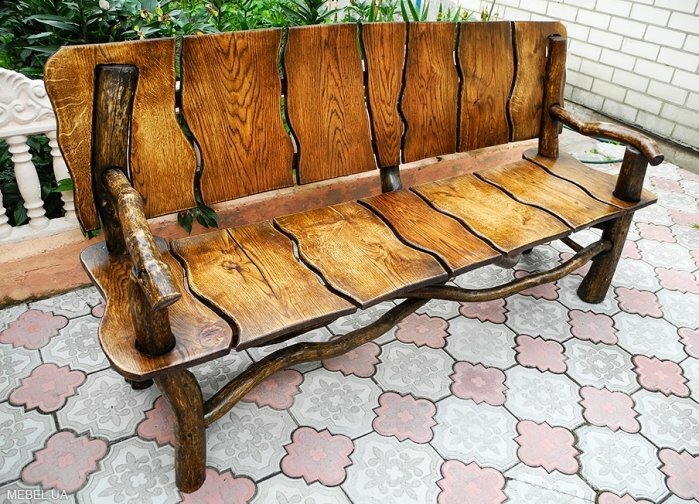 эксклюзивные скамейки из дерева фото