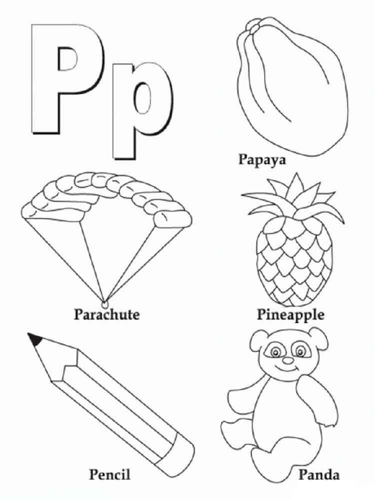 Английский Алфавит Разукрашка
