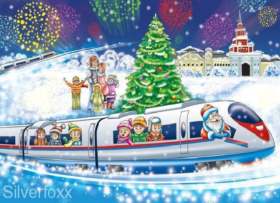 новогодний поезд фото