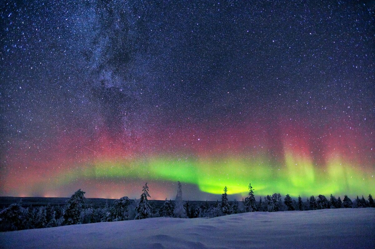 северная сияние фото