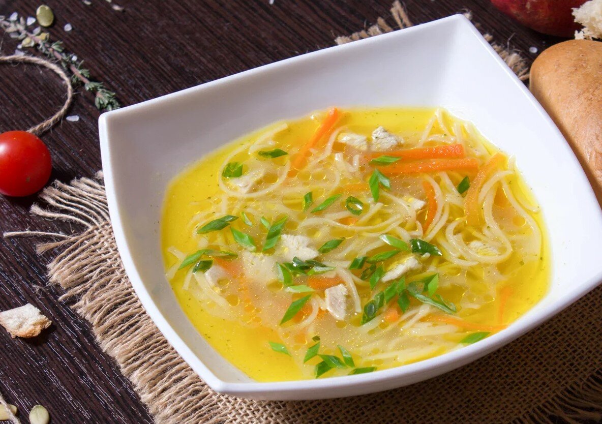 Картинки суп куриный с вермишелью и картошкой