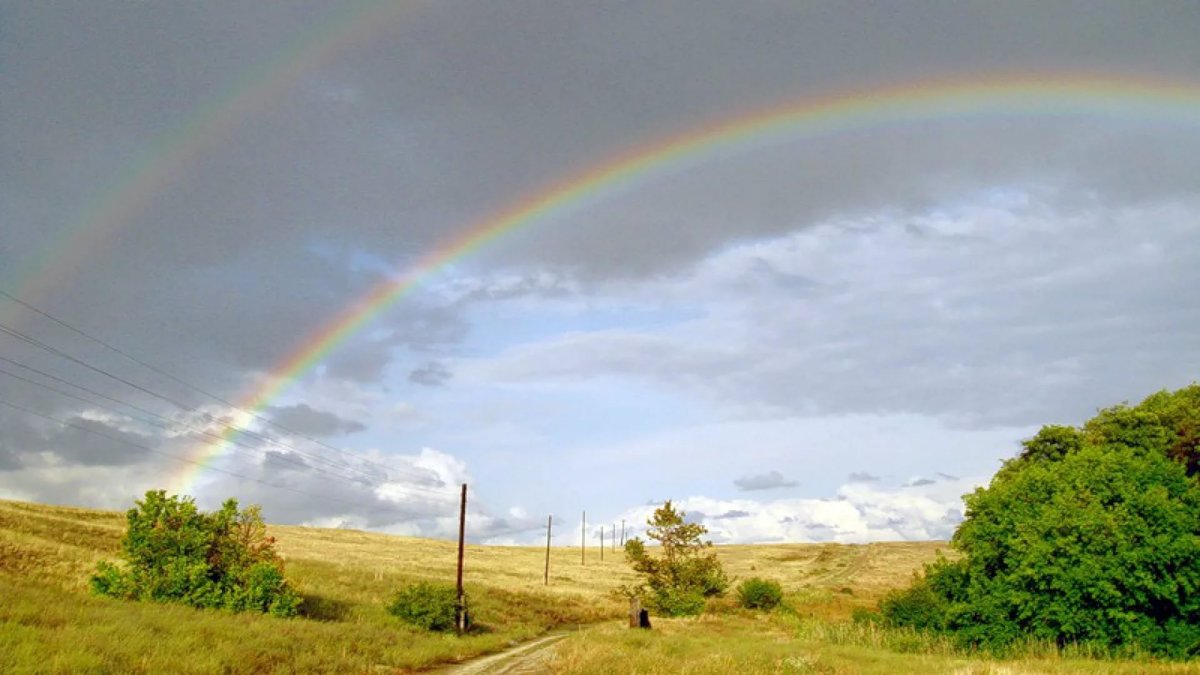 двойная радуга фото