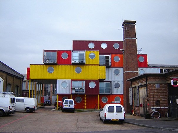 контейнер-сити (container city), лондон. фото