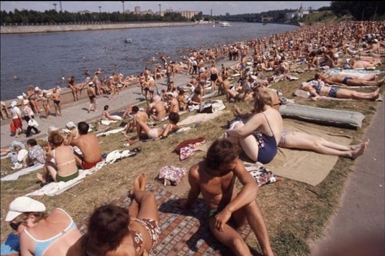 пляж на москве реке фото