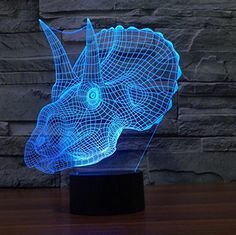 3d светильник «трицератопс» фото