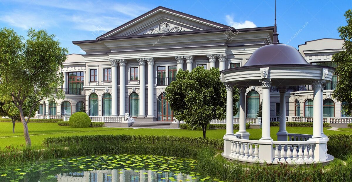 усадьба, поместье, особняк в стиле классицизм фото