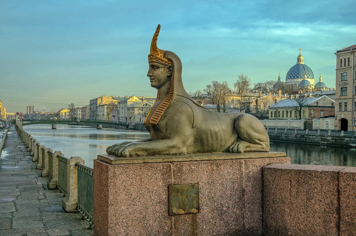 египетский мост в санкт петербурге фото