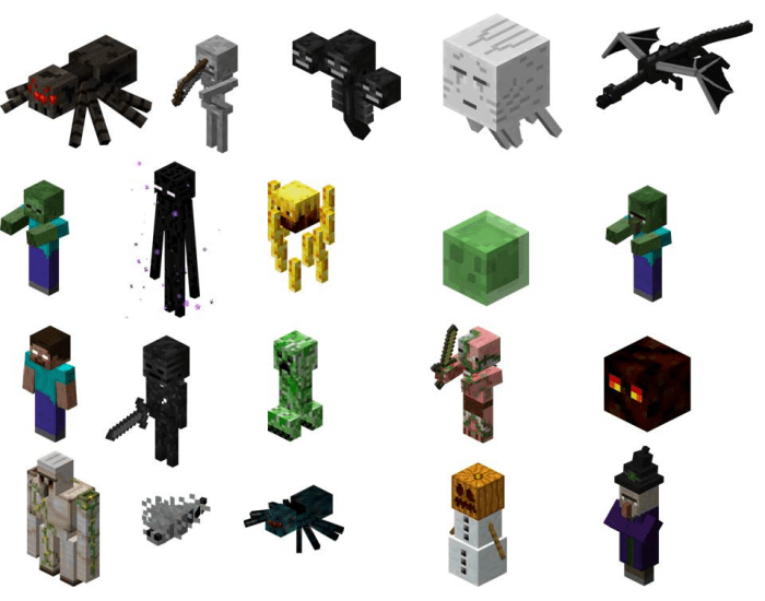 Персонажи майнкрафт имена с картинками на русском языке