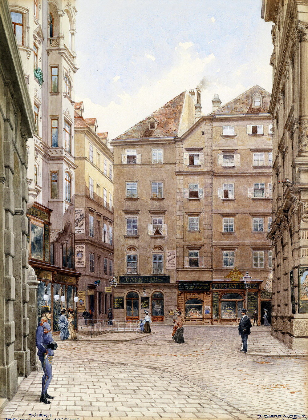 австрийский художник richard moser (wien 1874-1924) фото