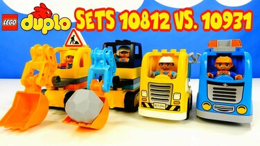 lego duplo truck and excavator