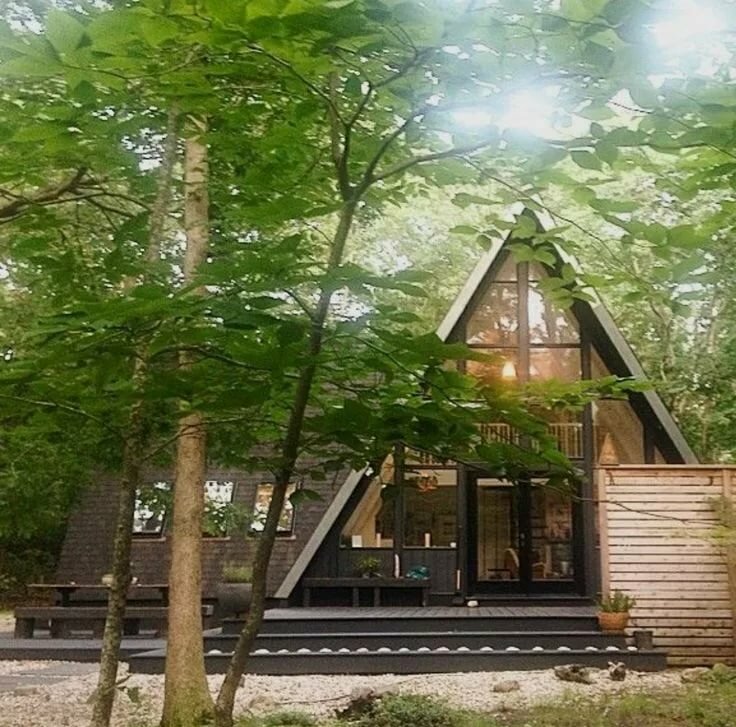 дом шалаш a-frame фото