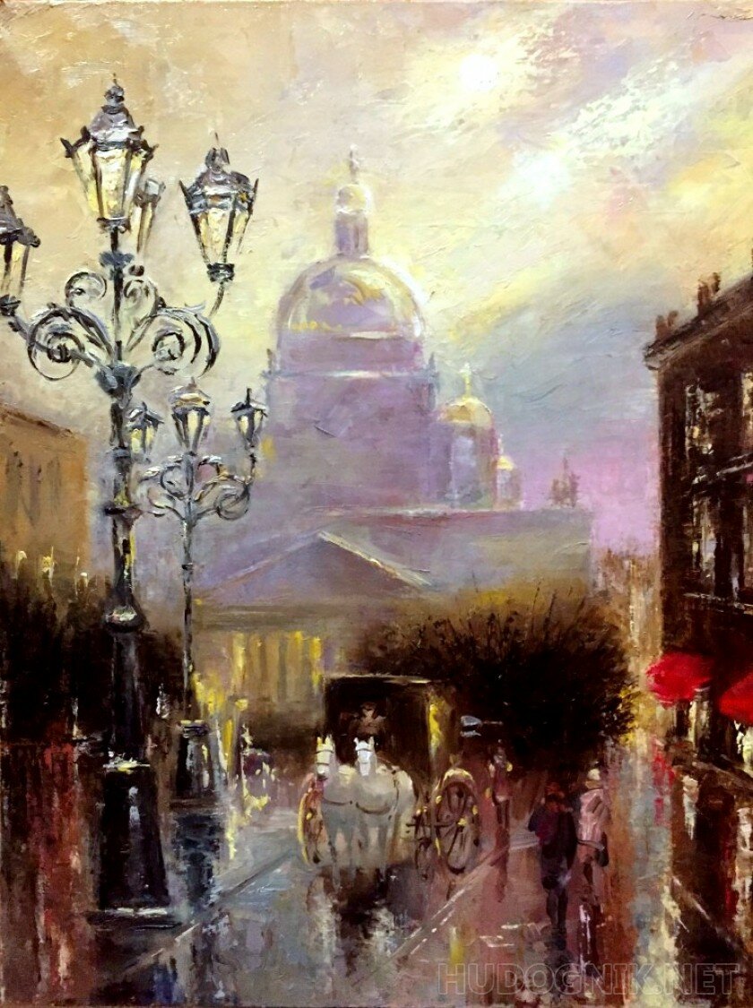 картина вечерний петербург фото