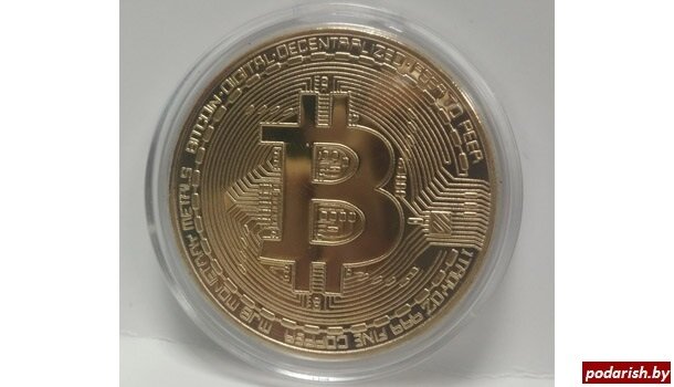 сувенирная монета биткоин фото