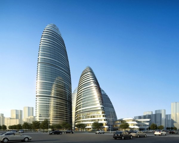 небоскреб wangjing soho пекин фото