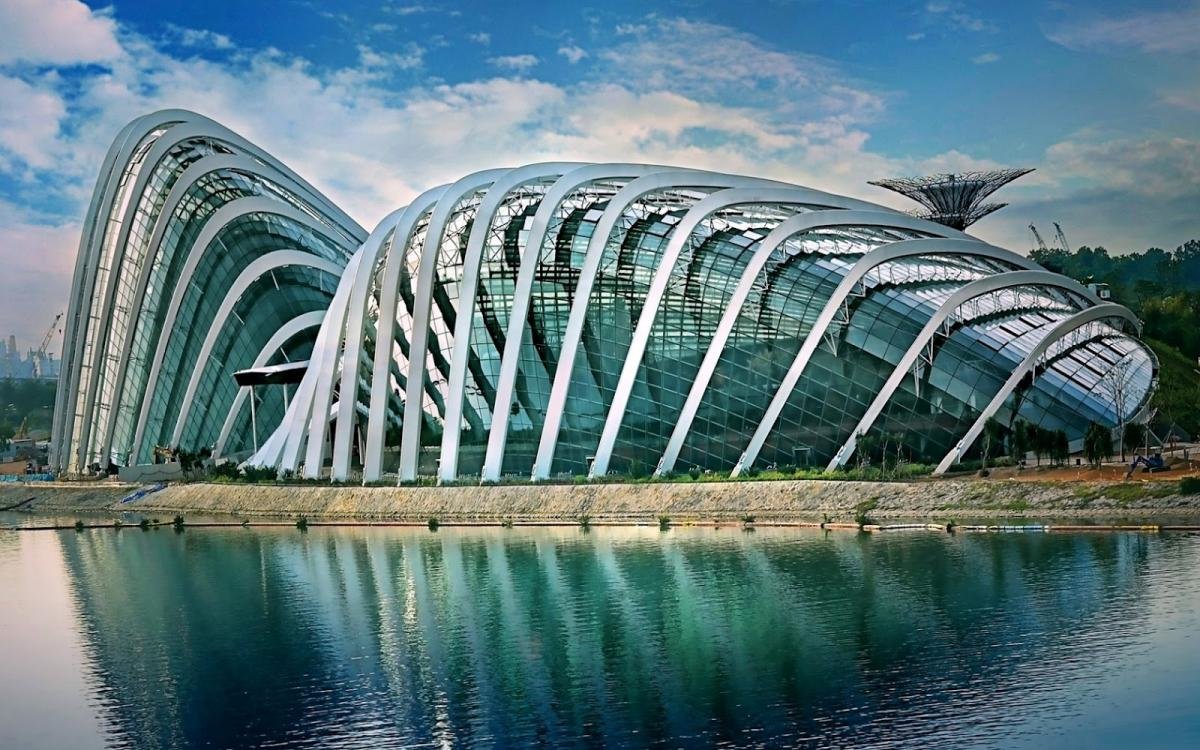 сингапур оранжерея 'flower dome' архитектура фото