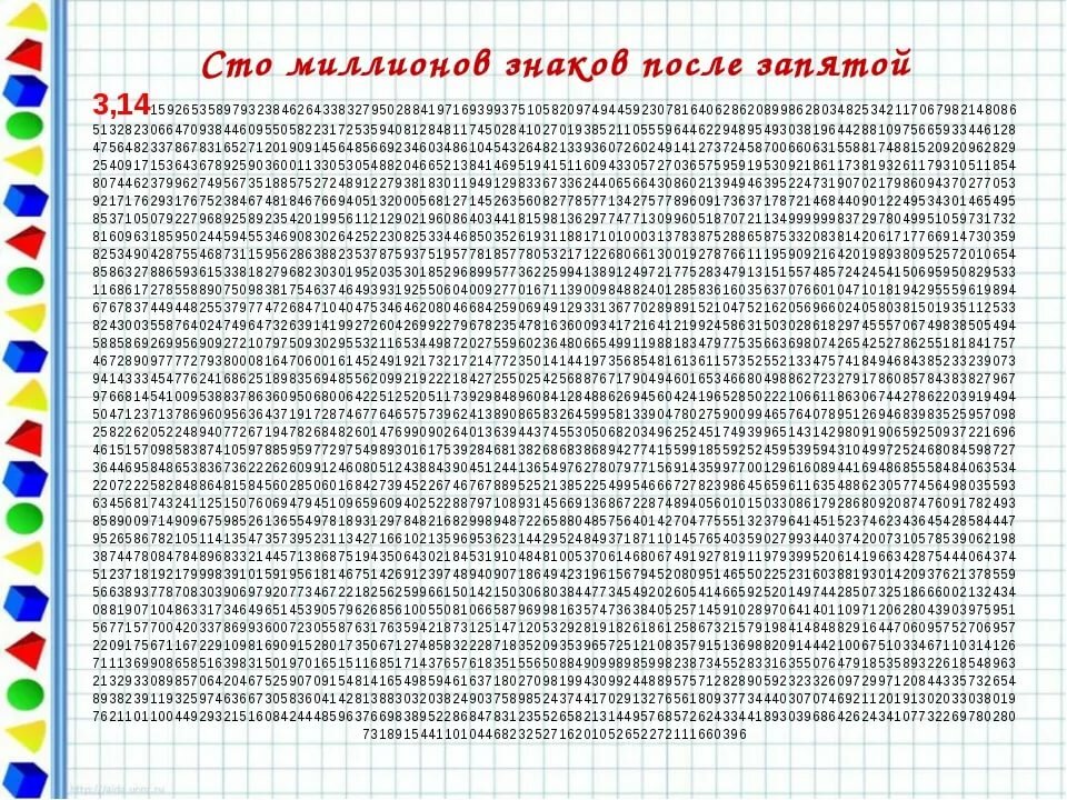 число пи полное число фото